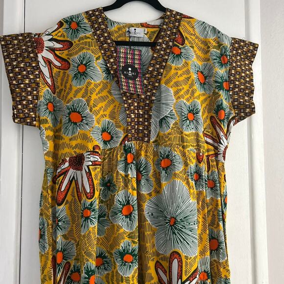 Kiki clothing NWT gorgeous vibrant African Inspired Empire Layered Dress  XXL - Picture 5 of 8
